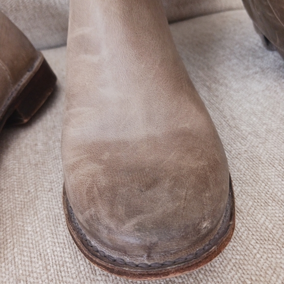 Frye Brown Taupe Leather Riding Boots - Picture 13 of 14